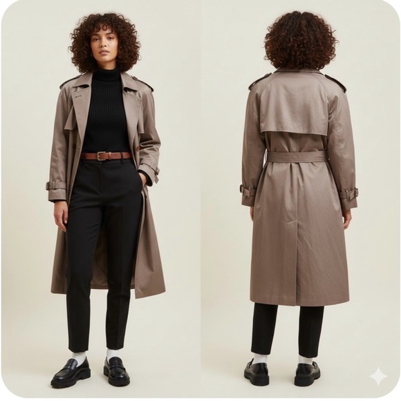 Worthington Jackets & Blazers - Vintage Worthington Petite Timeless Khaki Trench Coat